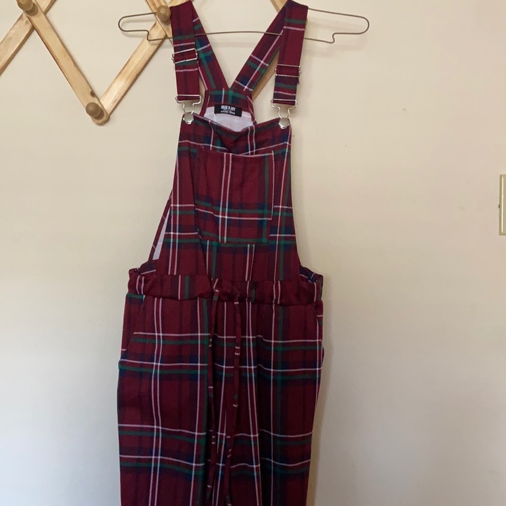 Plaid Overalls